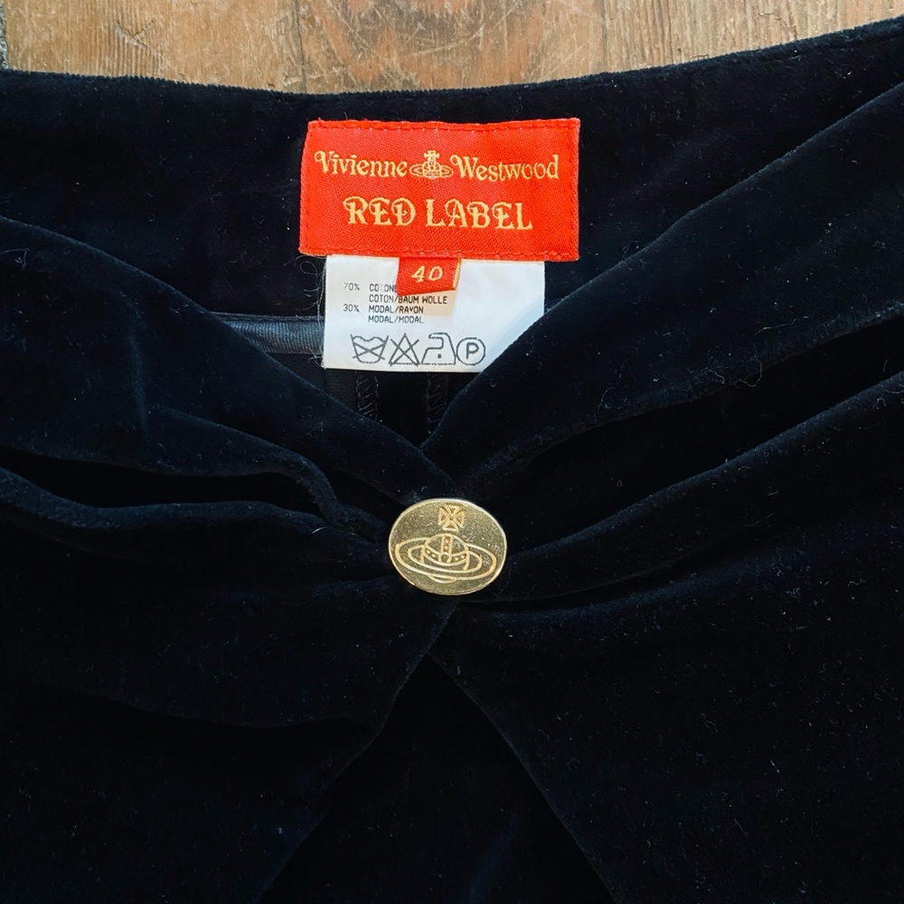 Vivienne Westwood Velvet Black Skirt - Picture 2 of 7